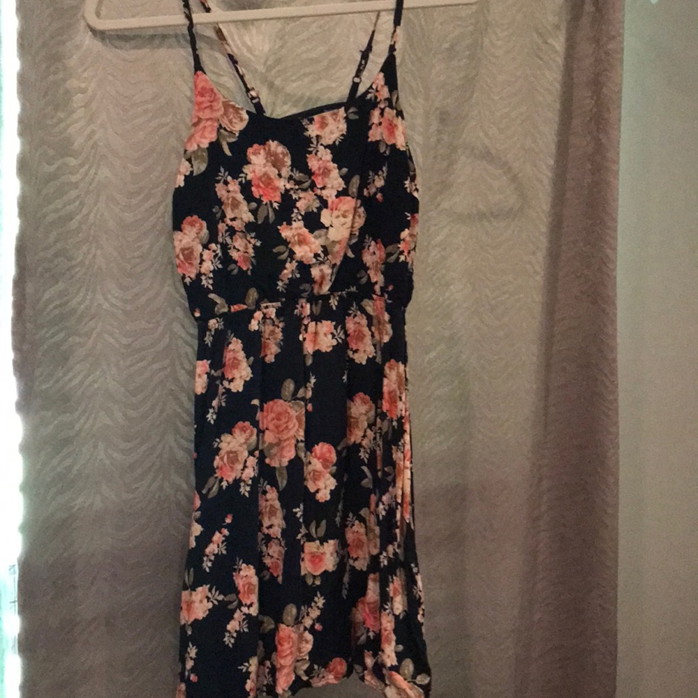 Navy floral dress